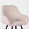 LABEL51 Eetkamerstoel Fender - Naturel - Boucle - Black Frame - Afbeelding 7