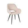 LABEL51 Eetkamerstoel Fer - Naturel - Boucle - Black Frame