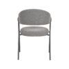 LABEL51 Eetkamerstoel Lowen - Grijs - Boucle - Black Frame - Afbeelding 5