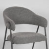 LABEL51 Eetkamerstoel Lowen - Grijs - Boucle - Black Frame - Afbeelding 6