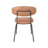 LABEL51 Eetkamerstoel Zack - Cognac - Micro Suede - Black Frame - Afbeelding 5