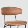 LABEL51 Eetkamerstoel Zack - Cognac - Micro Suede - Black Frame - Afbeelding 6