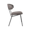 LABEL51 Eetkamerstoel Zack - Antraciet - Micro Suede - Black Frame - Afbeelding 4