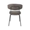 LABEL51 Eetkamerstoel Zack - Antraciet - Micro Suede - Black Frame - Afbeelding 5