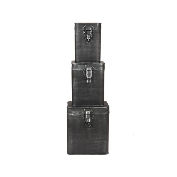 LABEL51 Opbergkist - Zwart - Metaal - M - Afbeelding 6
