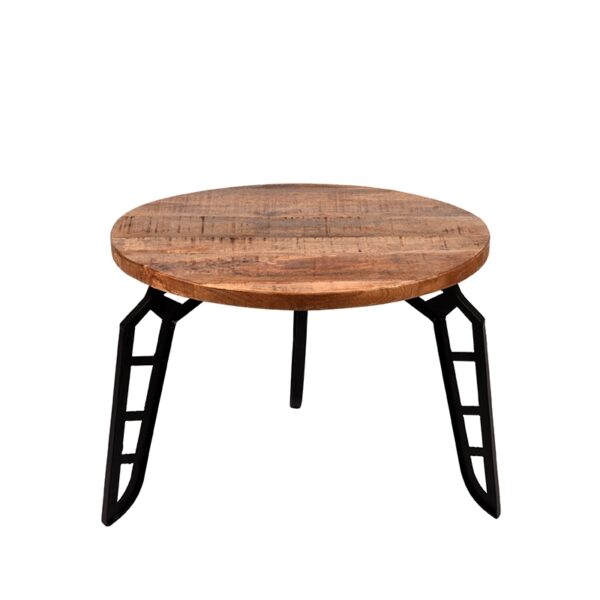 LABEL51 Salontafel Flintstone - Rough - Mangohout - 60 cm - Rond - Afbeelding 2