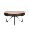LABEL51 Salontafel Saran - Zwart - Mangohout - 80 cm - Rond - Afbeelding 3