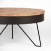 LABEL51 Salontafel Saran - Zwart - Mangohout - 80 cm - Rond - Afbeelding 4