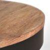 LABEL51 Salontafel Saran - Zwart - Mangohout - 80 cm - Rond - Afbeelding 5