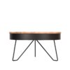 LABEL51 Salontafel Saran - Zwart - Mangohout - 80 cm - Rond - Afbeelding 2