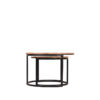 LABEL51 Salontafel Set Double - Rough - Mangohout - 70 cm - Rond - Afbeelding 4