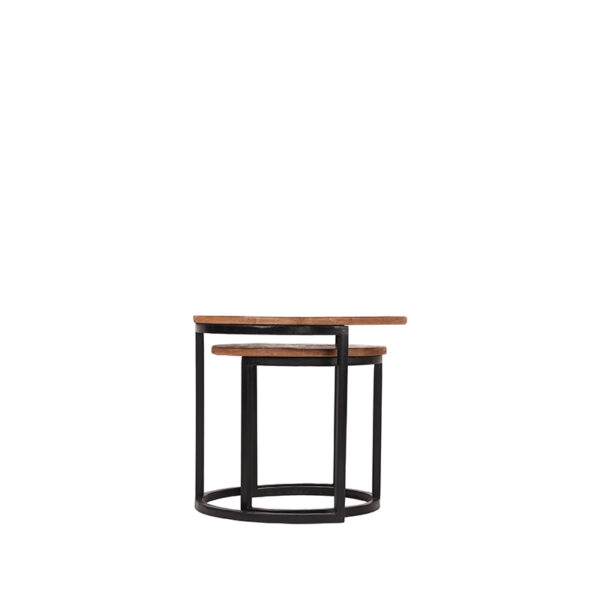 LABEL51 Salontafel Set Duo - Rough - Mangohout - 50 cm - Afbeelding 3
