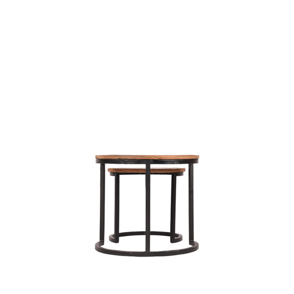 LABEL51 Salontafel Set Duo - Rough - Mangohout - 50 cm - Afbeelding 5