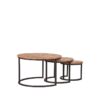 LABEL51 Salontafel Set Triplet - Rough - Mangohout - 60 cm - Rond - Afbeelding 5
