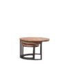 LABEL51 Salontafel Set Triplet - Rough - Mangohout - 60 cm - Rond - Afbeelding 4