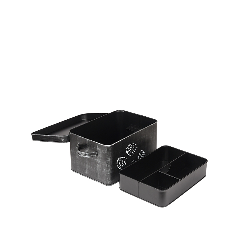 LABEL51 Schoenpoets opbergkist - Zwart - Metaal - One Size - Afbeelding 4