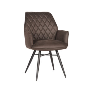 LABEL51 Eetkamerstoel Bink Antraciet Microfiber Collin eetkamerstoel Bergsma Meubelen