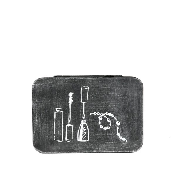 LABEL51 Make-Up opbergkist - Zwart - Metaal - One Size - Afbeelding 3