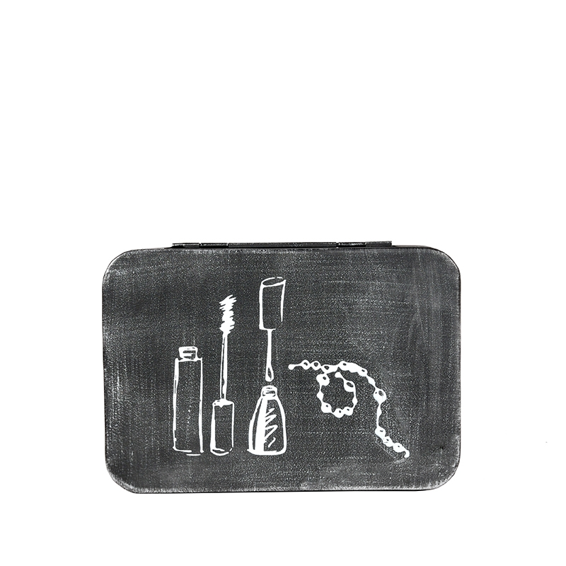 LABEL51 Make-Up opbergkist - Zwart - Metaal - One Size - Afbeelding 3