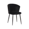 LABEL51 Eetkamerstoel Wave - Zwart - Fluweel - Black Frame - Afbeelding 3