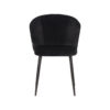 LABEL51 Eetkamerstoel Wave - Zwart - Fluweel - Black Frame - Afbeelding 4