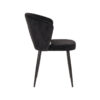 LABEL51 Eetkamerstoel Wave - Zwart - Fluweel - Black Frame - Afbeelding 6
