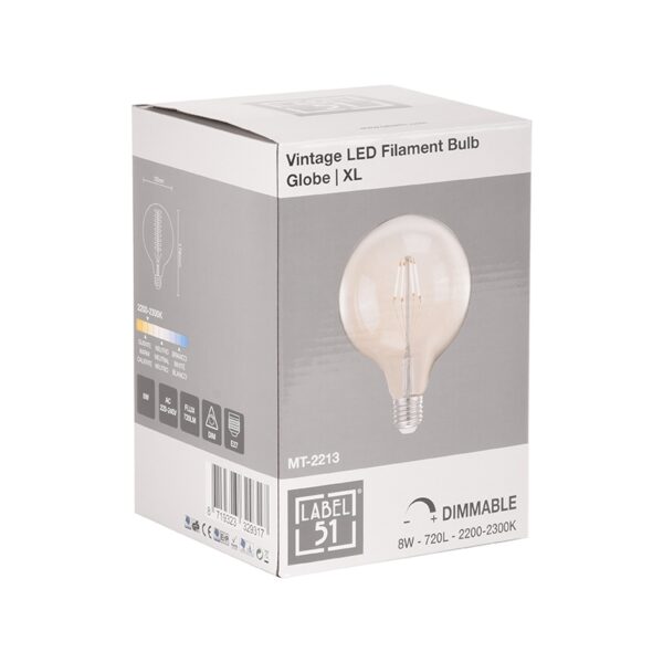 LABEL51 Lichtbron Kooldraadlamp - Glas - Bol XL - Afbeelding 3