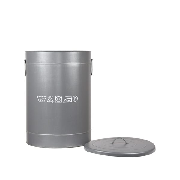 LABEL51 Wasmand - Antiek grijs - Metaal - L - Afbeelding 2