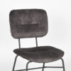 LABEL51 Eetkamerstoel Dez - Antraciet - Velours - Black Frame - Afbeelding 5