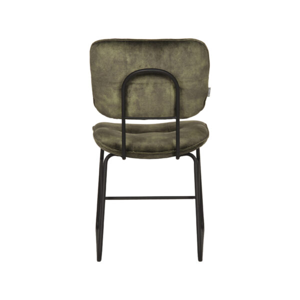 LABEL51 Eetkamerstoel Dez - Hunter - Velours - Black Frame - Afbeelding 4