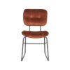 LABEL51 Eetkamerstoel Dez - Rust - Velours - Black Frame