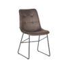 LABEL51 Eetkamerstoel Slim - Antraciet - Microfiber - Black Frame