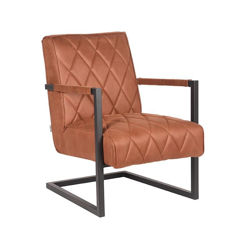 LABEL51 Fauteuil Denmark Cognac - Microfiber - Bergsma