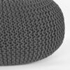 LABEL51 Poef Knitted - Antraciet - Katoen - L - Afbeelding 3