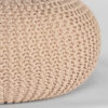 LABEL51 Poef Knitted - Naturel - Katoen - L - Afbeelding 3