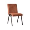 LABEL51 Eetkamerstoel Matz - Cognac - Microfiber - Black Frame