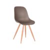 LABEL51 Eetkamerstoel Rimini - Coffee - Kunststof - Oak Metal Woodcover