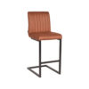 LABEL51 Barkruk Milo - Cognac - Microfiber - Zithoogte 66