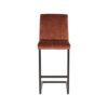 LABEL51 Barkruk Milo - Rust - Velours - Zithoogte 66 - Afbeelding 3