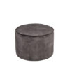 LABEL51 Poef Tibo - Antraciet - Velours - One Size - Afbeelding 3