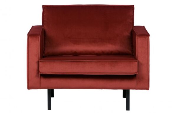 Rodeo fauteuil velvet chestnut