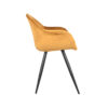 LABEL51 Eetkamerstoel Forli - Oker - Fluweel - Black Frame - Afbeelding 4
