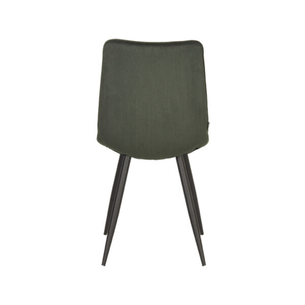 LABEL51 Eetkamerstoel Jort - Army green - Ribcord - Black Frame - Afbeelding 5