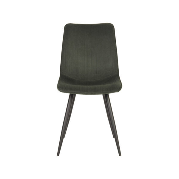 LABEL51 Eetkamerstoel Jort - Army green - Ribcord - Black Frame - Afbeelding 3