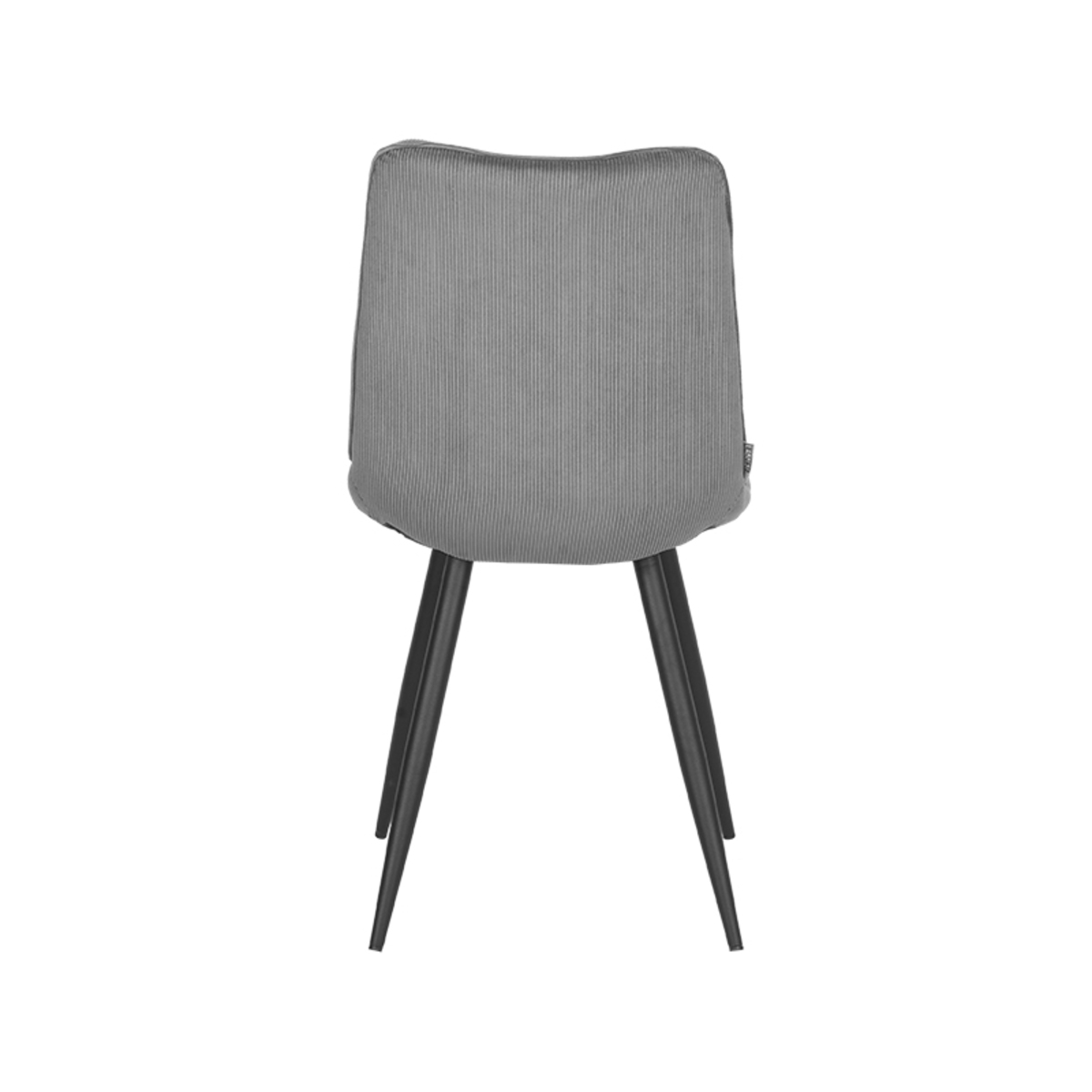 LABEL51 Eetkamerstoel Jort - Donkergrijs - Ribcord - Black Frame - Afbeelding 5
