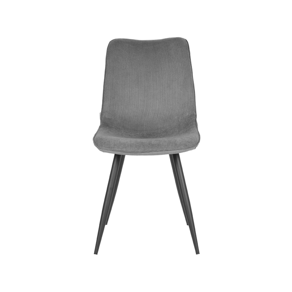 LABEL51 Eetkamerstoel Jort - Donkergrijs - Ribcord - Black Frame - Afbeelding 3