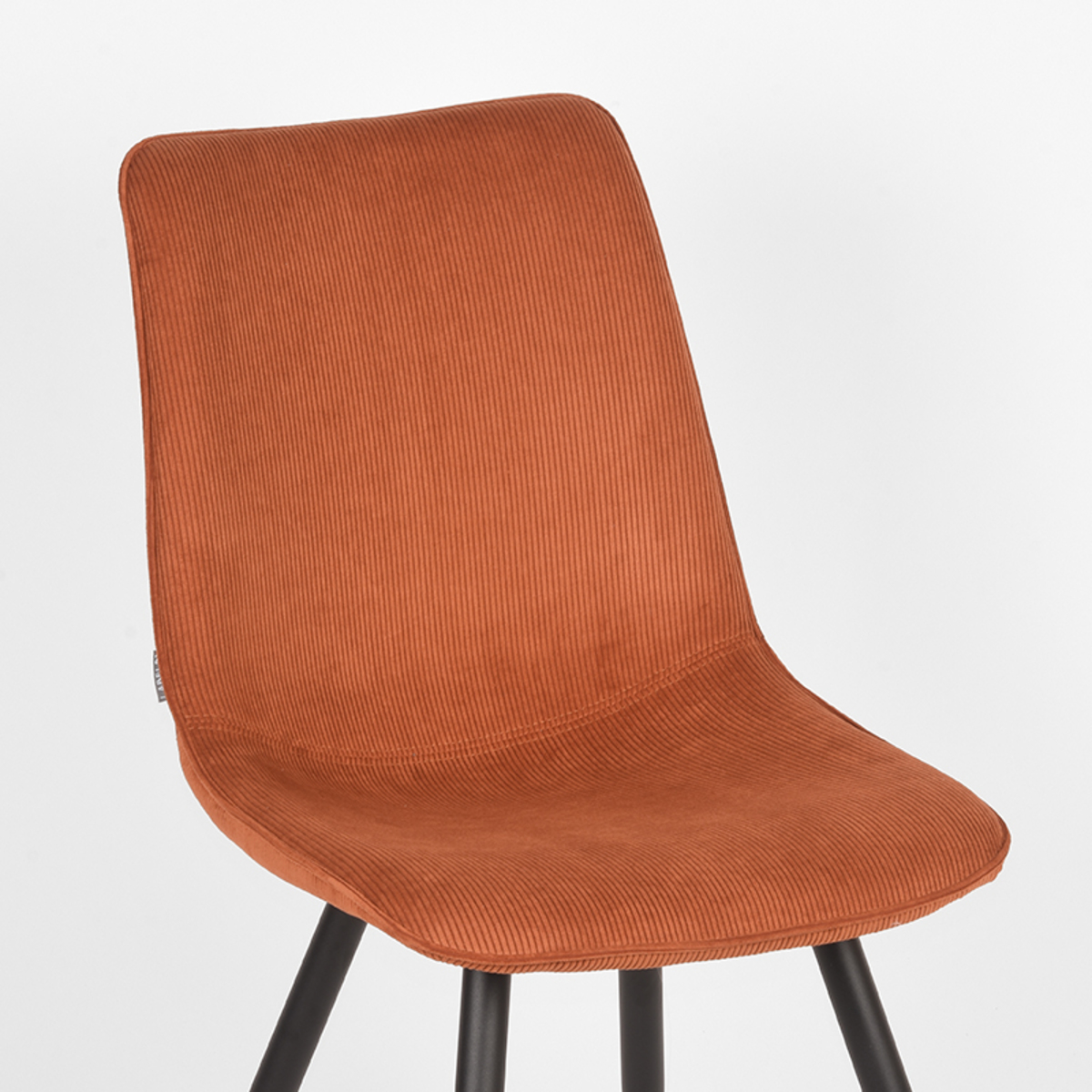 LABEL51 Eetkamerstoel Jort - Rust - Ribcord - Black Frame - Afbeelding 6