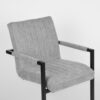 LABEL51 Eetkamerstoel Milo - Zinc - Synthetisch - Black Frame - Afbeelding 6