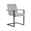 LABEL51 Eetkamerstoel Milo - Zinc - Synthetisch - Black Frame