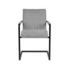 LABEL51 Eetkamerstoel Milo - Zinc - Synthetisch - Black Frame - Afbeelding 3